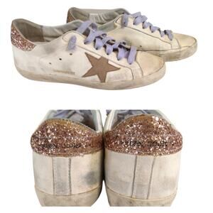 Golden Goose Superstar Sneakers Glitter Heel Ltd Edition EU 40 / US 10